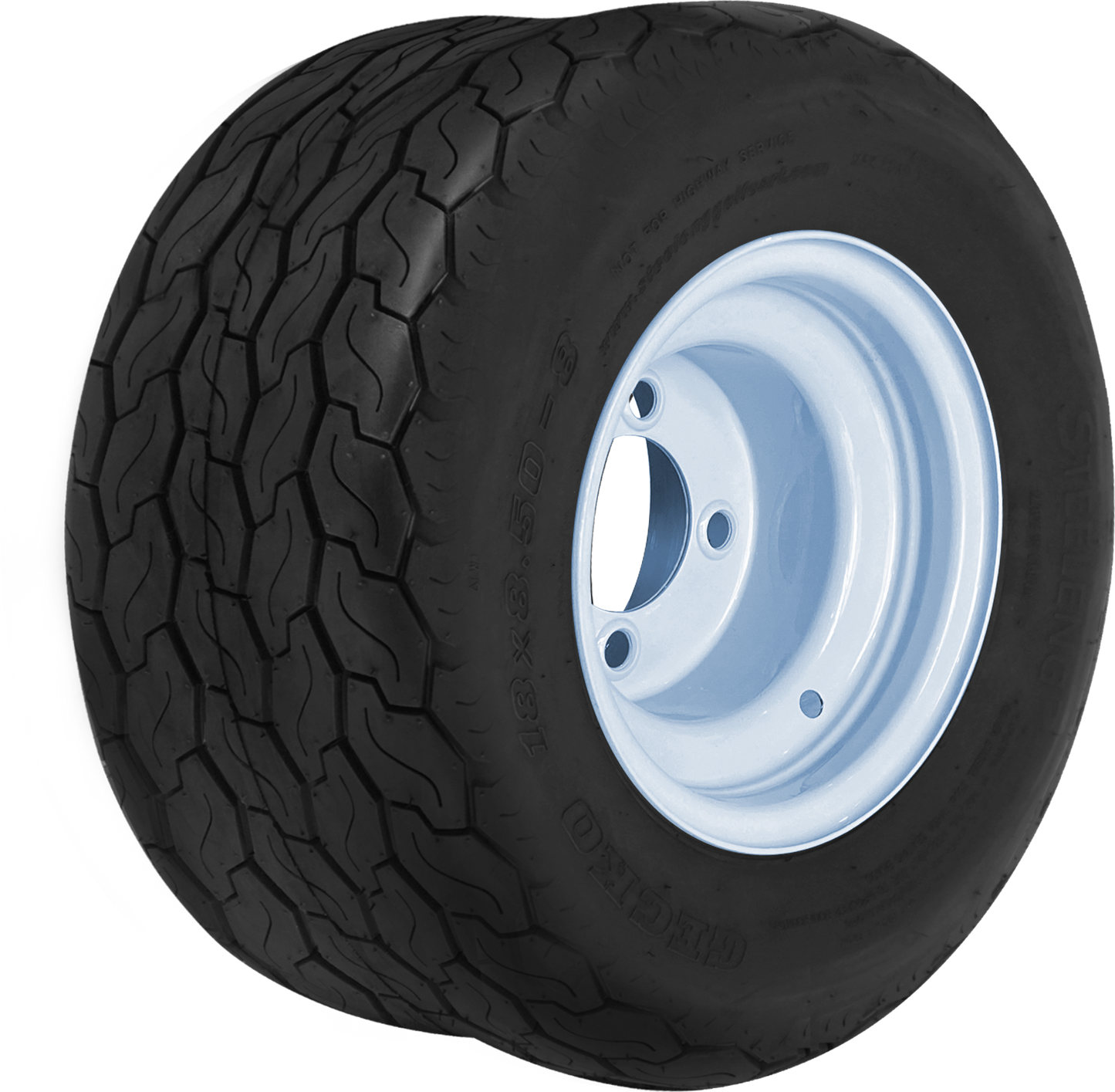 TR0803-SW0802 - 8 inch Steel White