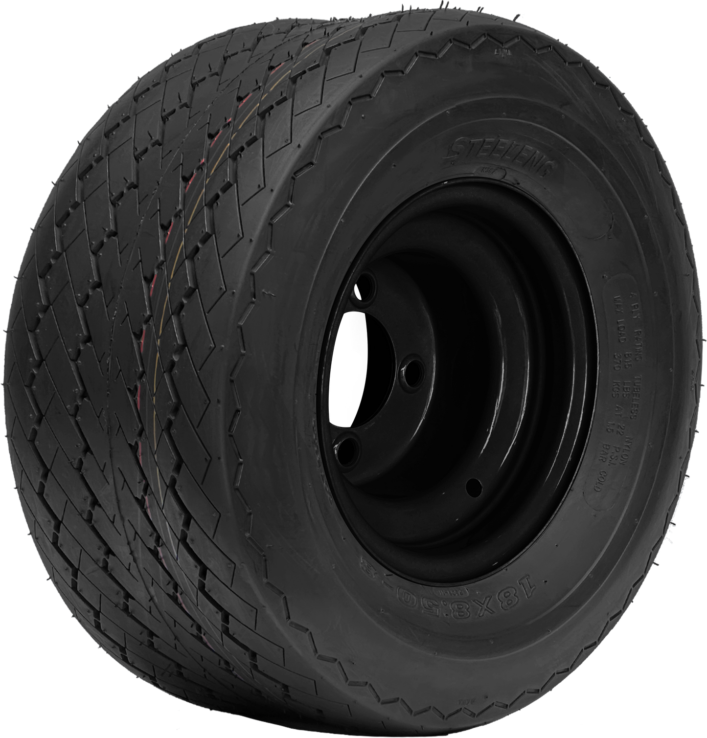 TR0804-SW0801 8 inch Steel Blk - 18x8.5-8 Sawtooth