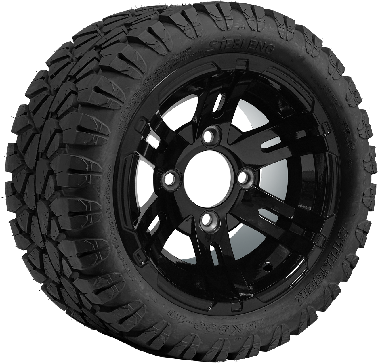 TR1004-WH1001 10 inch Bulldog Blk - 18x9-10 STINGER