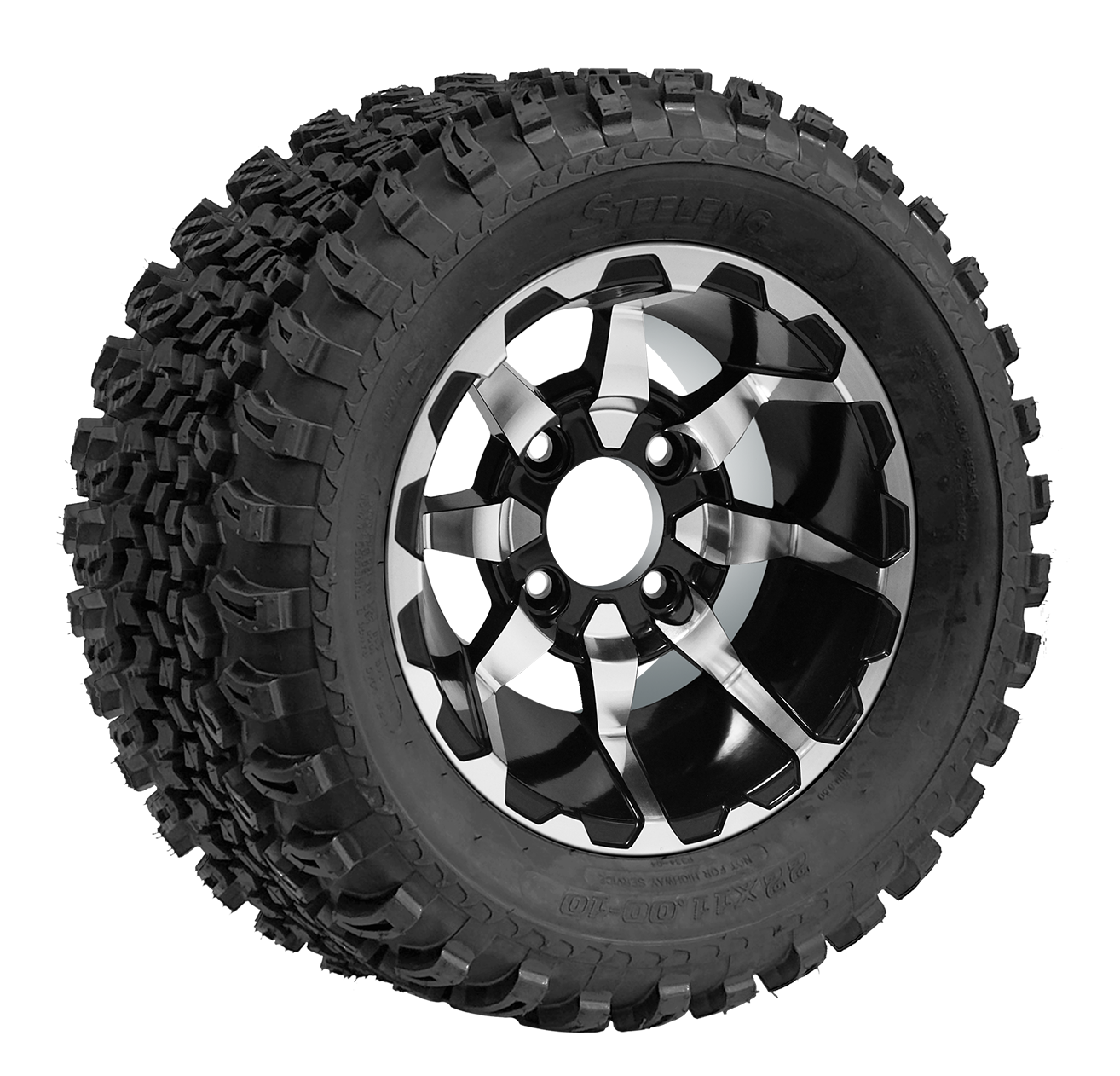 TR1005-WH1025 10 TIRE-22x11-10 AT 10 VORTEX-MACHINED BLACK