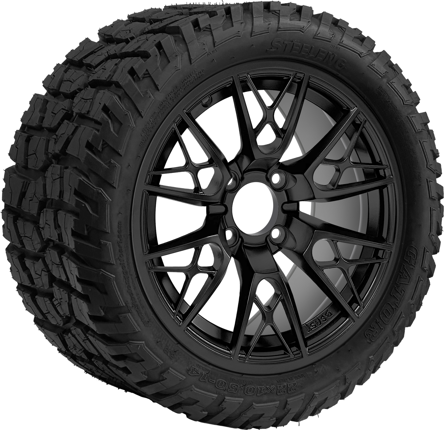 TR1401-WH1442 - 14 inch (BEAST) Saber Tooth Matte Blk