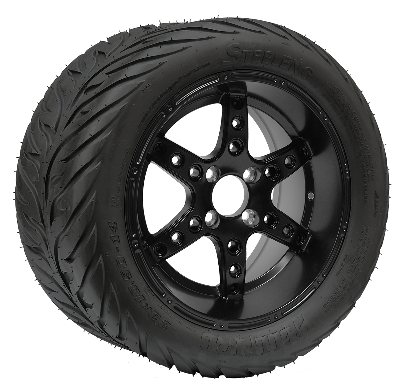 TR1406-WH1412 - 14 inch Turbine Matte Blk