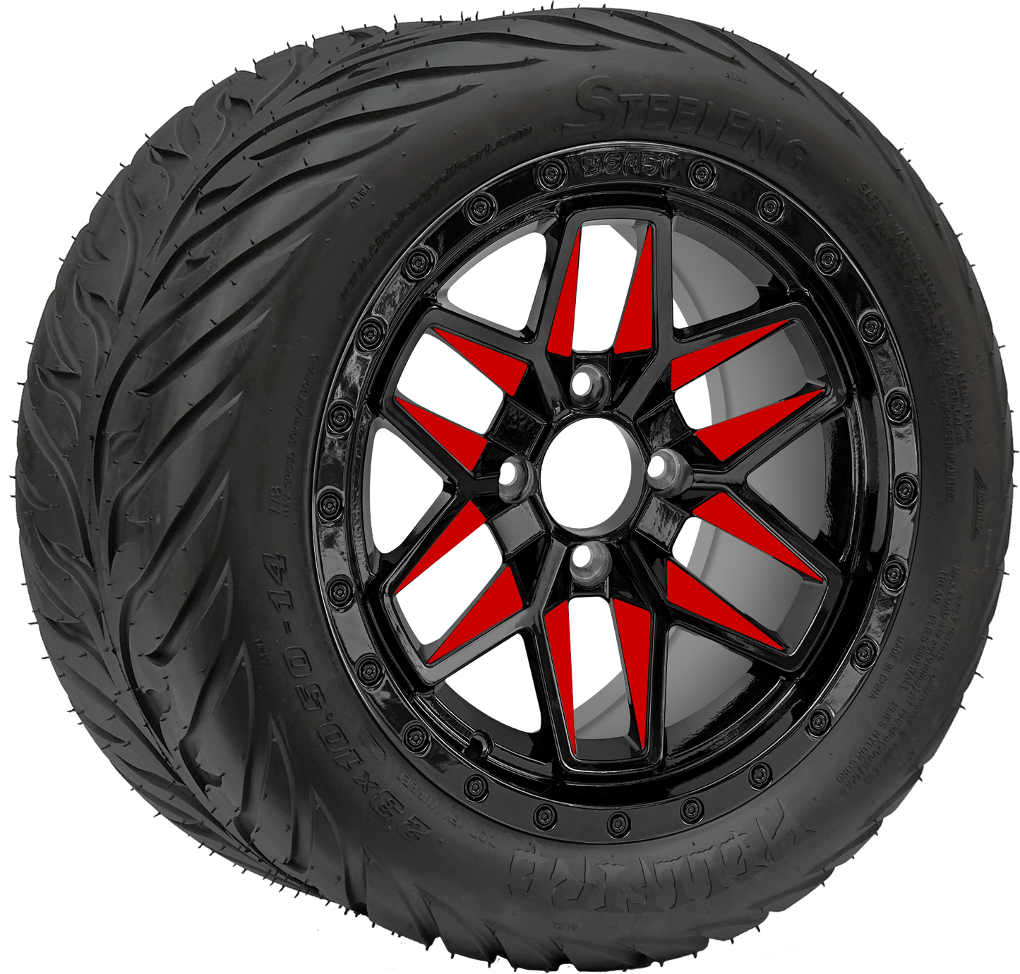 TR1406-WH1433 - 14 inch (BEAST) Widow Red
