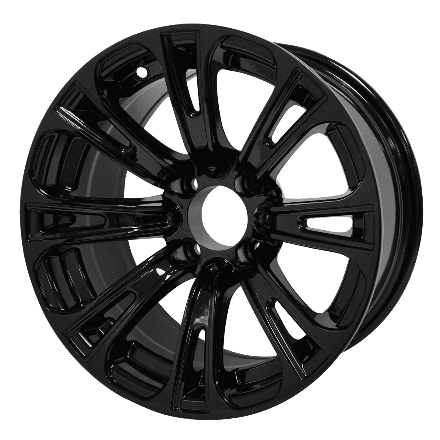 BNDL-TR1408-WH1421-LN0002-CC0002 – SGC 14″ Voodoo Glossy Black Wheel – Aluminum Alloy / STEELENG 23″x10″-14″ Ironclad Hybrid AT Tire