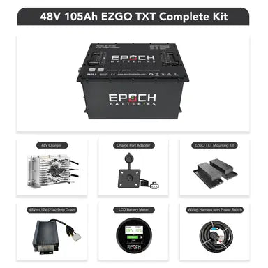 Epoch 48V 105Ah - LiMax Series - Lithium (LiFePO4) Golf Cart Battery - Complete Kit- 11 year warranty! (Installation available for $300) OR (Local Pick UP OR Delivery)