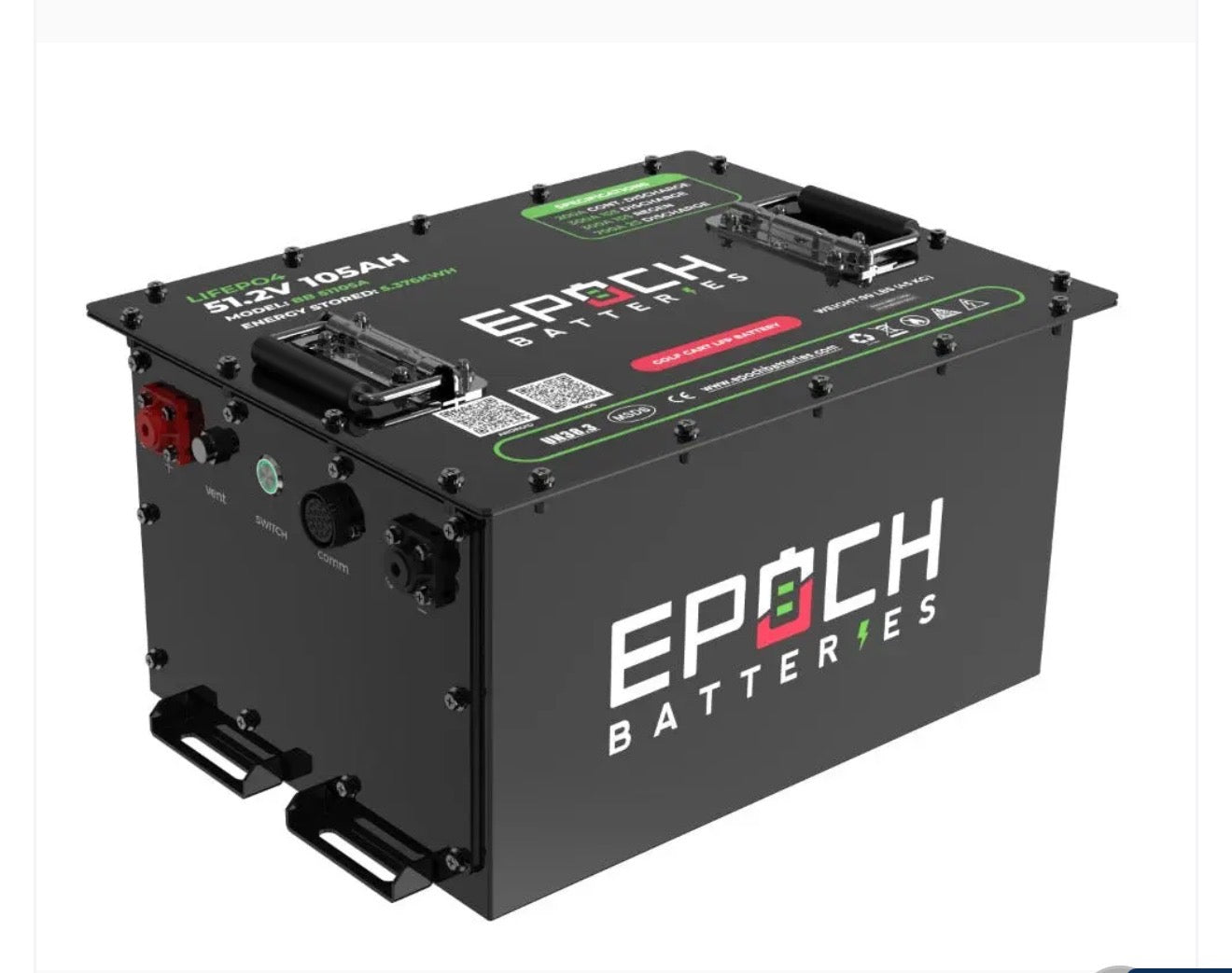 Epoch 48V 105Ah - LiMax Series - Lithium (LiFePO4) Golf Cart Battery - Complete Kit- 11 year warranty! (Installation available for $300) OR (Local Pick UP OR Delivery)