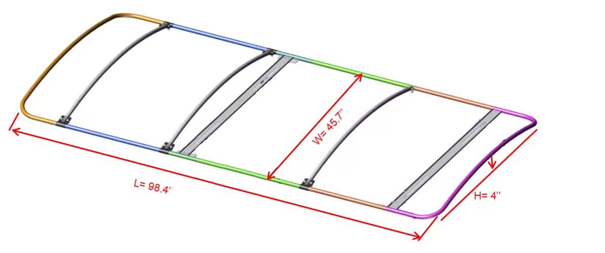 RFYM01 – MOAB Canvas Roof 98” for Yamaha G29 (Drive) (2007-2016) / Drive 2 (2017-up) Canopy