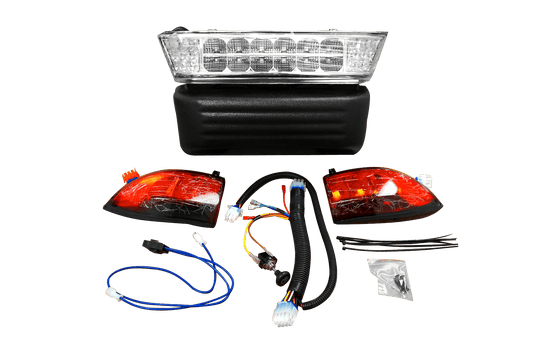 BNDL-LIPR01-LHPR02 – SGC LED Light Kit for Club Car Precedent – 12 Volt / SGC Bucket Harness for Club Car Precedent – Electric (2008-up)
