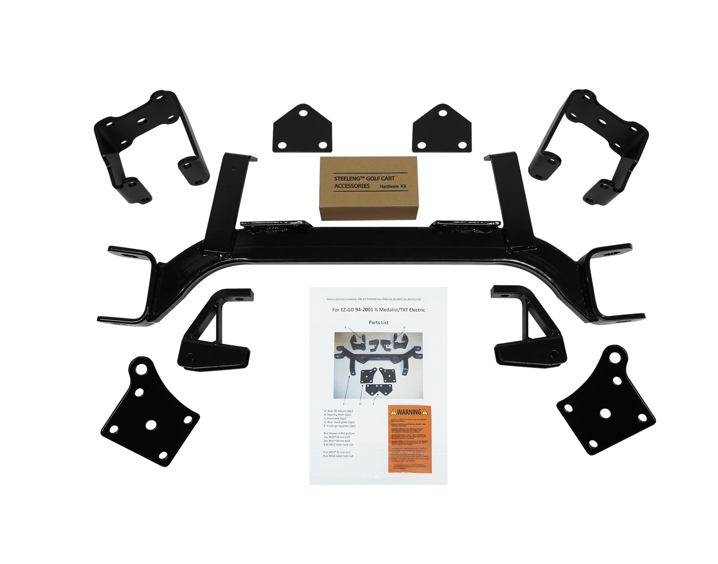 LKTX08 - Lift Kit -6 inch Drop Axle EZGO TXT SGC (1994-2001.5) Electric