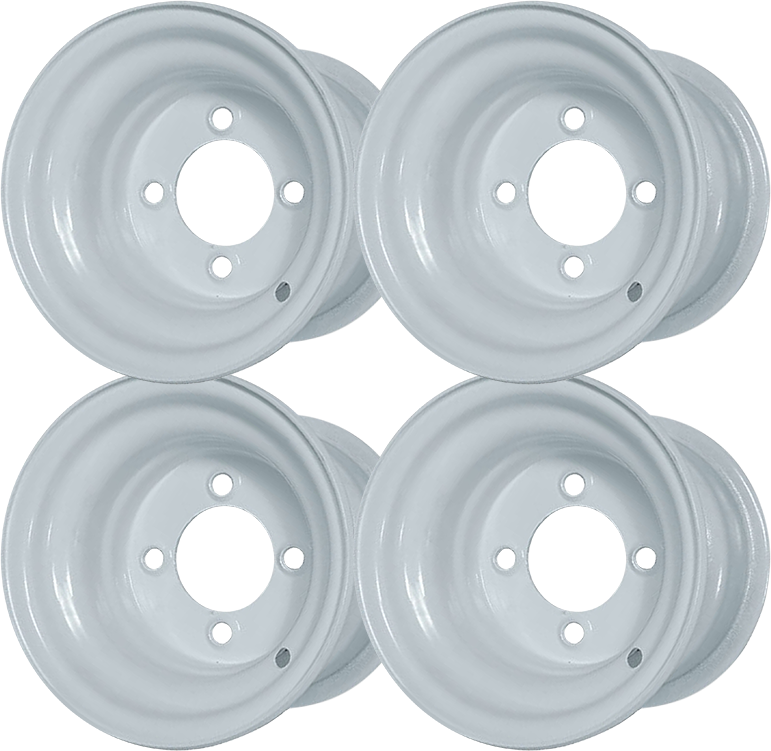 SW0802 - Set of 4 - 8 inch Steel Wheel - White