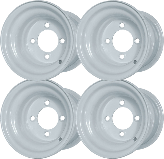 SW0802 - Set of 4 - 8 inch Steel Wheel - White