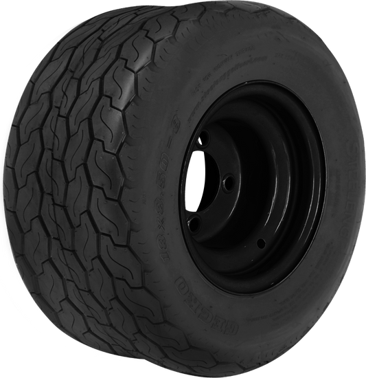 TR0803-SW0801 8 inch Steel Blk - 18x8.5-8 GECKO