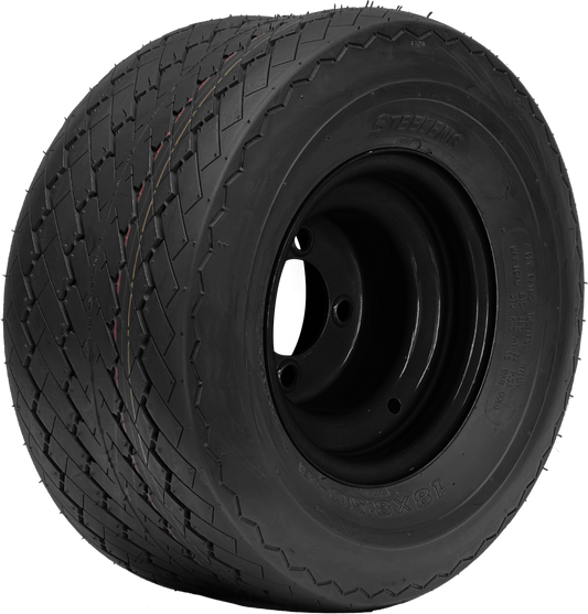 TR0804-SW0801 8 inch Steel Blk - 18x8.5-8 Sawtooth