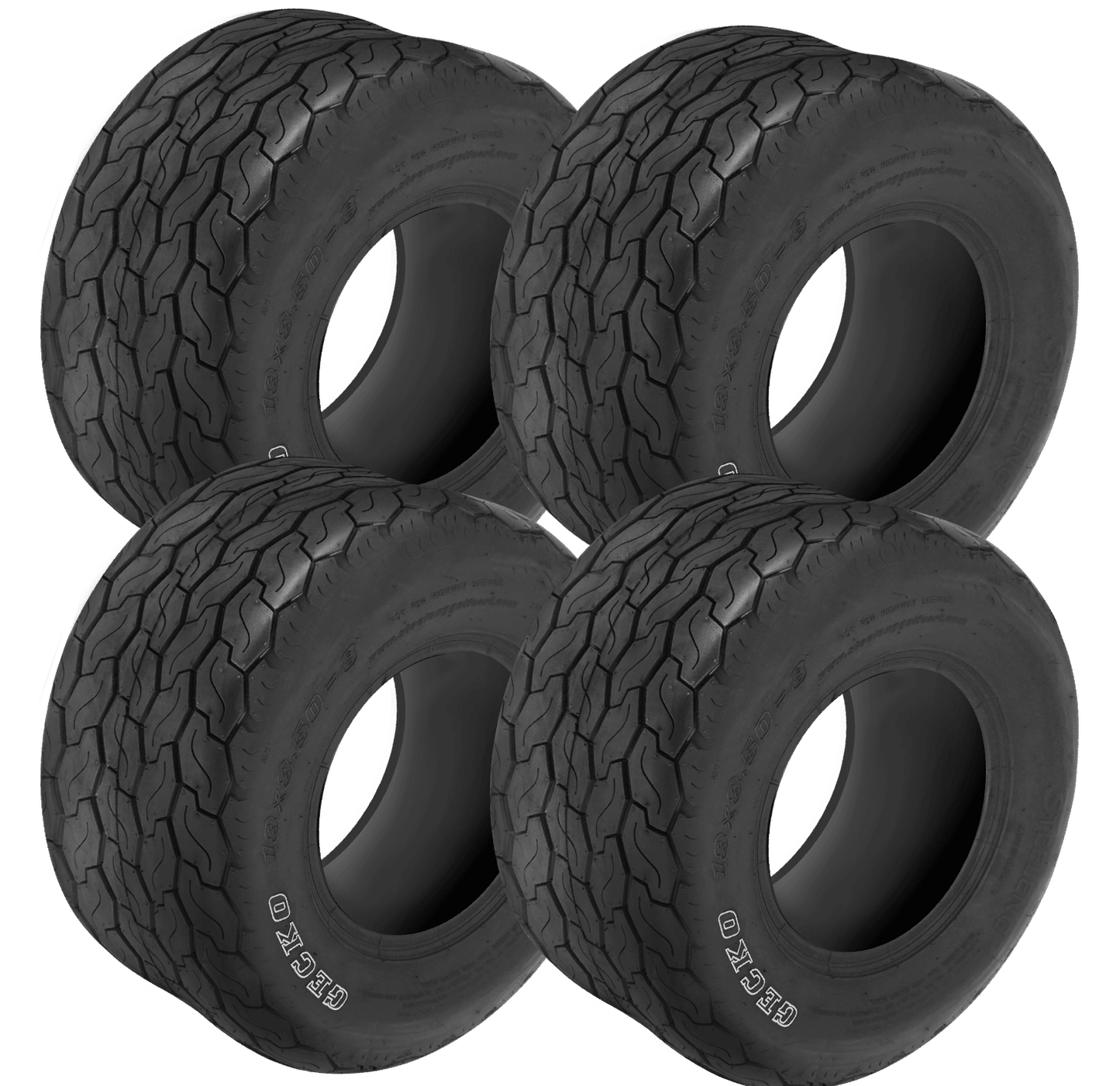 TR0805 18″x8.5″-8″ GECKO Street Tire (White Letter Version)
