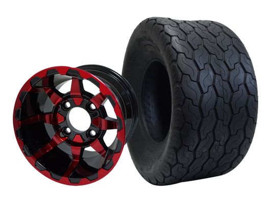 TR1001-WH1026 - 10 inch Vortex Red-Blk