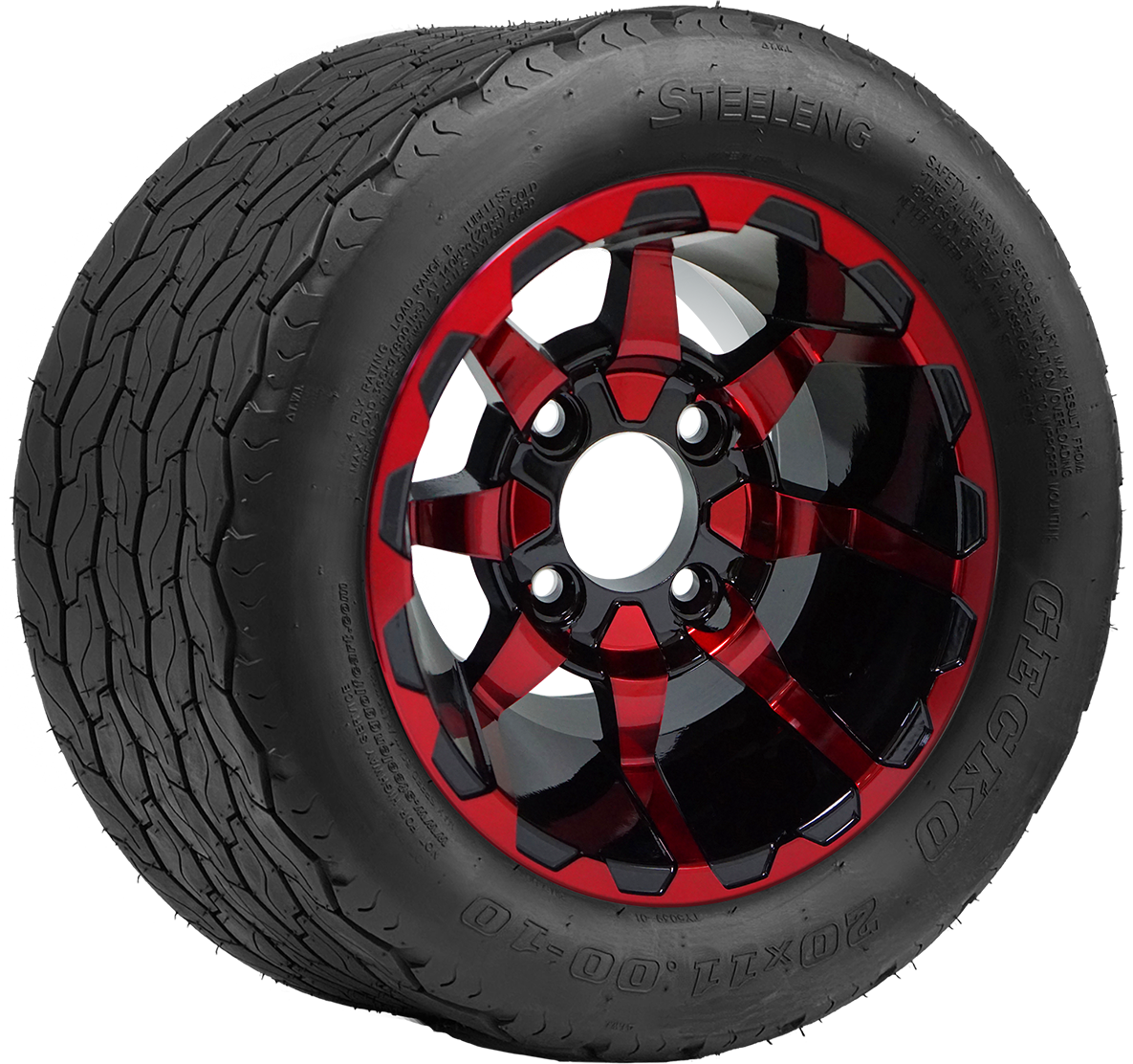TR1002-WH1026 - 10 inch Vortex Red-Blk