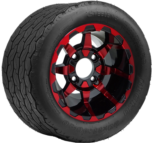 TR1002-WH1026 - 10 inch Vortex Red-Blk