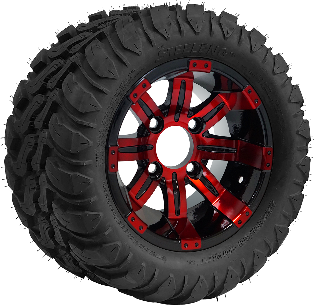 TR1003-WH1018 - 10 inch Tempest Red-Blk