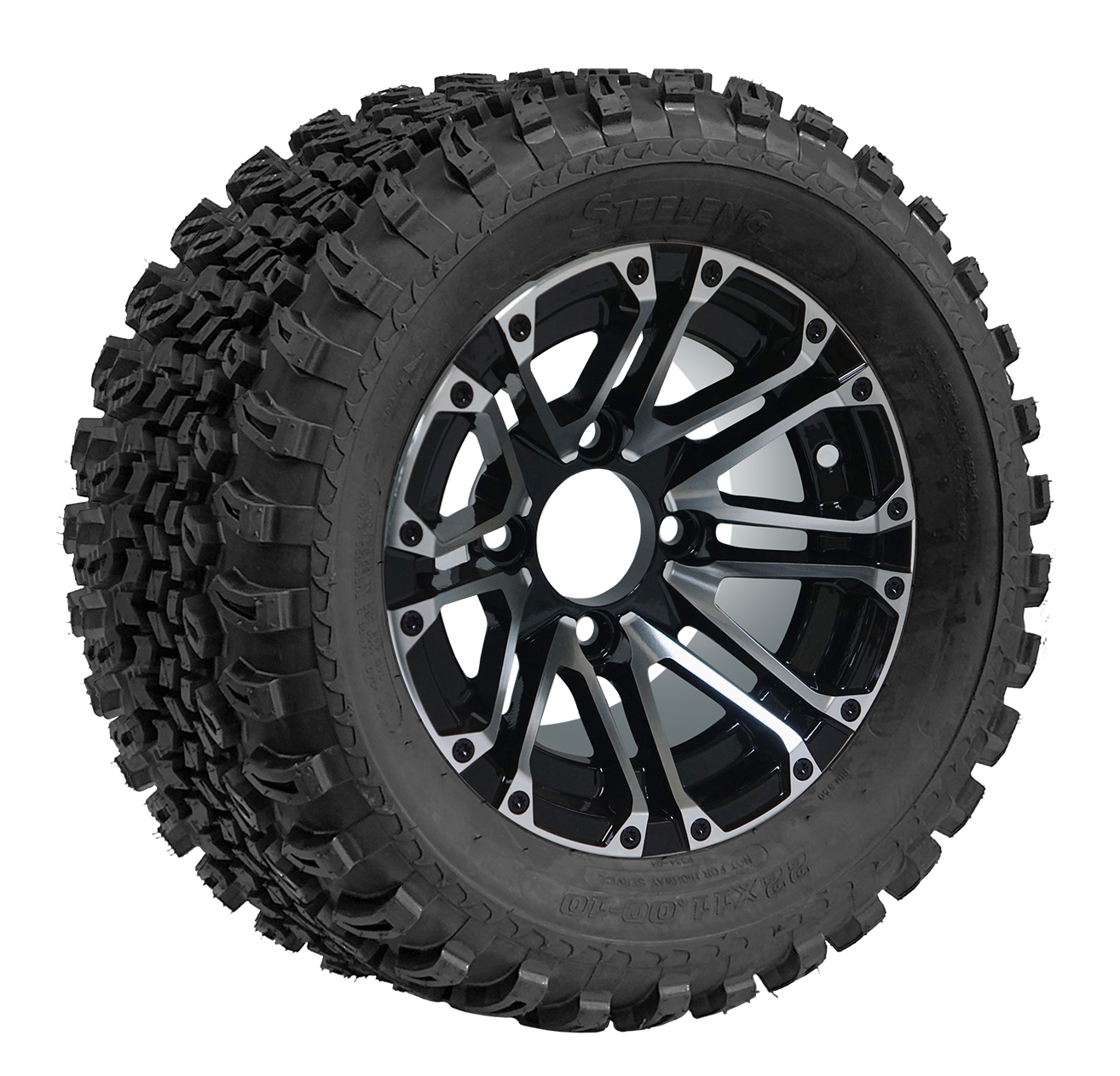 TR1005-WH1006                     10 TIRE-22x11-10 AT  10 LANCER-MACHINED BLACK
