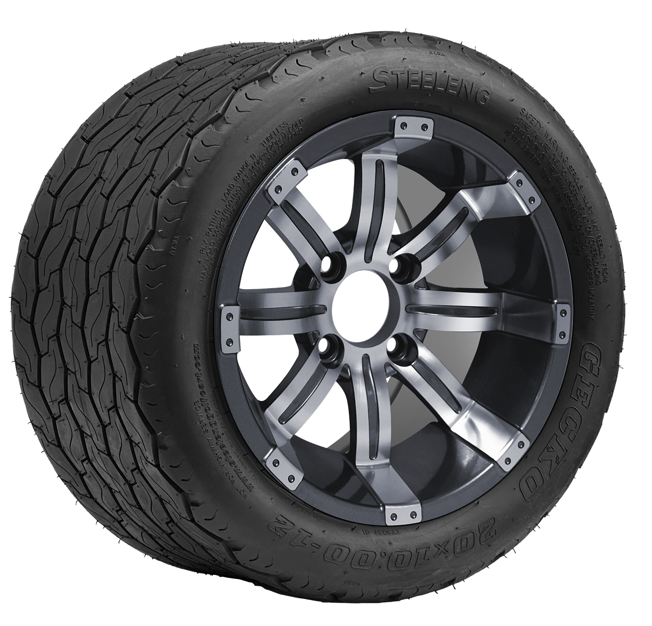 https://dealers.steelenggolfcart.com/wp-content/uploads/2022/03/TR1201-WH1233-SGC-12-Tempest-Machined-Gunmetal-Wheel-Aluminum-Alloy-STEELENG-20x10-12-GECKO-Street-Tire.png