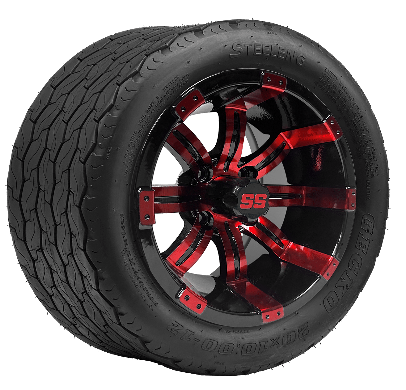 https://dealers.steelenggolfcart.com/wp-content/uploads/2024/08/TR1201-WH1235-SGC-12-Tempest-Red-Black-Wheel-Aluminum-Alloy-STEELENG-20x10-12-GECKO-Street-Tire.png