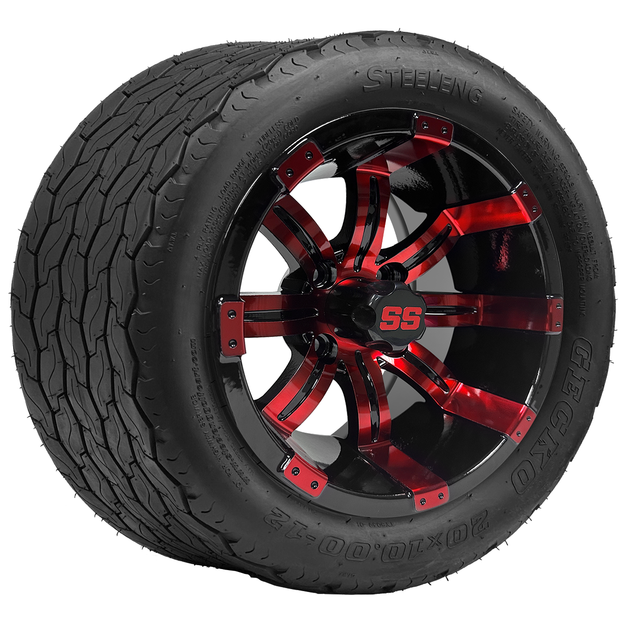 TR1201-WH1235 12 inch Tempest Red-Blk