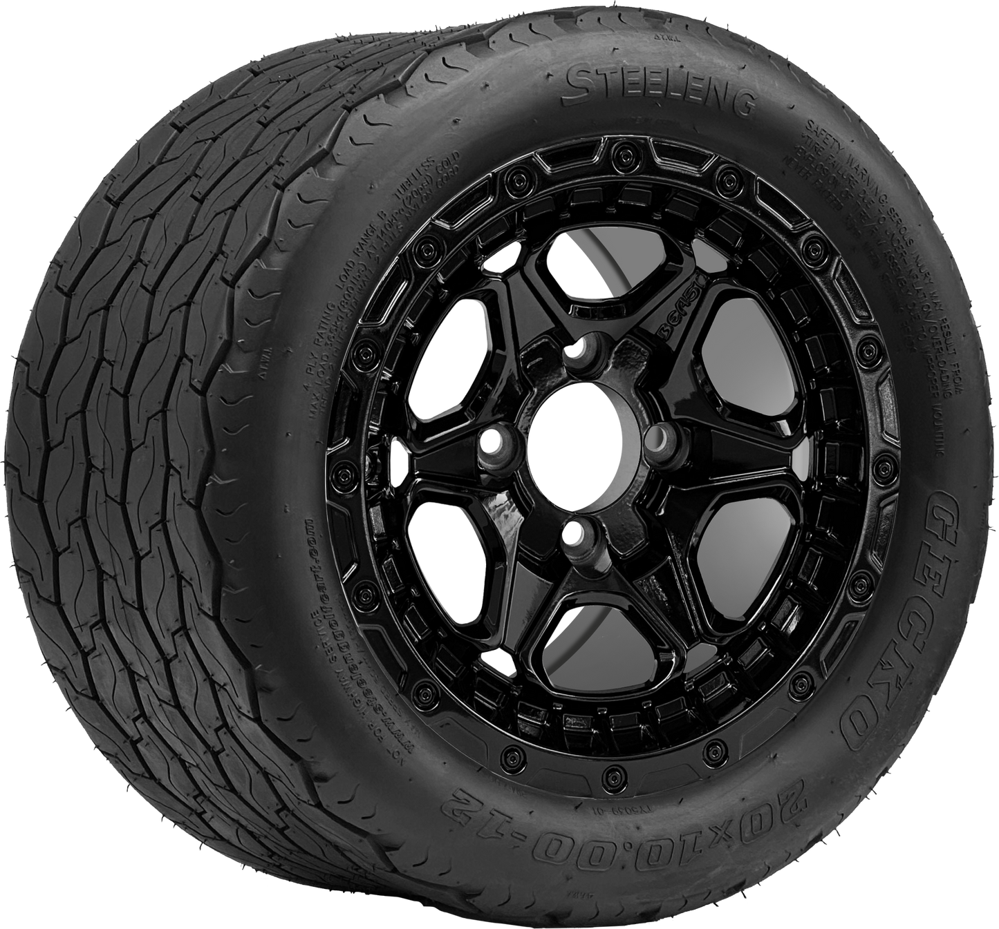 TR1201-WH1264 - 12 inch (BEAST) Grizzly Blk