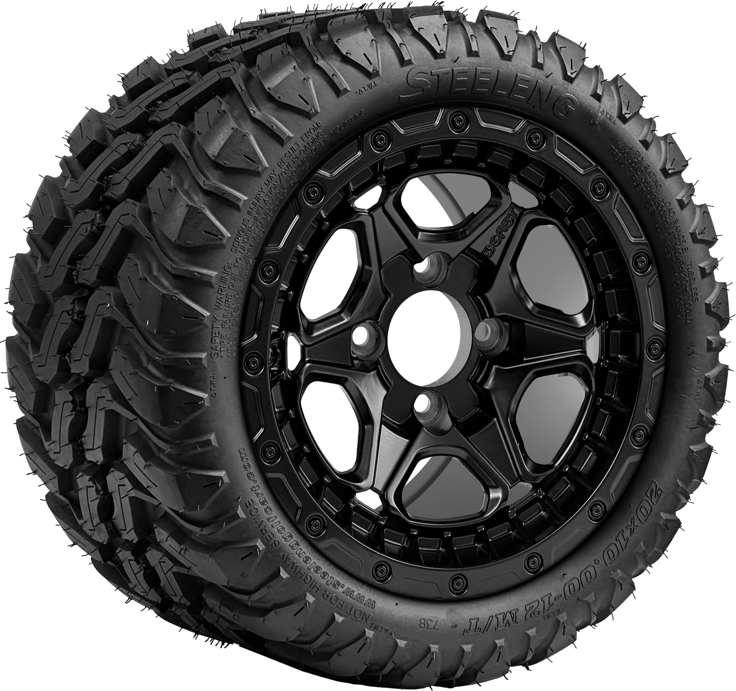 TR1202-WH1265 - 12 inch (BEAST) Grizzly Matte Blk