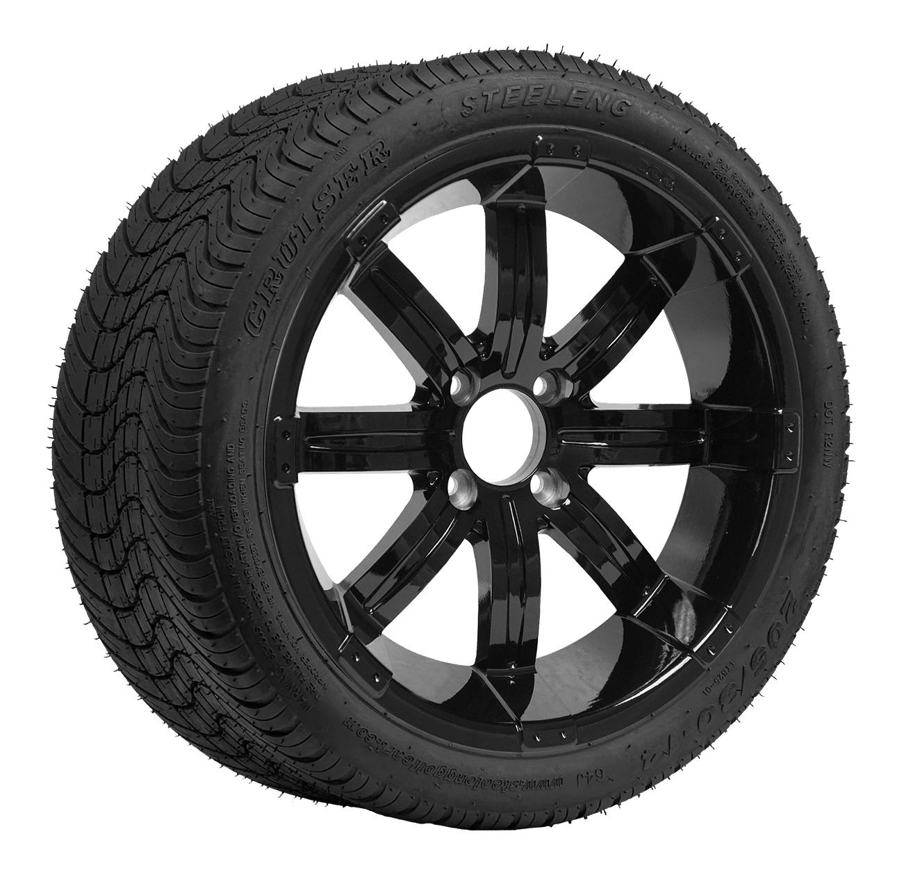 https://dealers.steelenggolfcart.com/wp-content/uploads/2023/12/TR1404-WH1407-SGC-14-Tempest-Glossy-Black-Wheel-Aluminum-Alloy-STEELENG-20530-14-Low-Profile-Tire-DOT-Approved.png