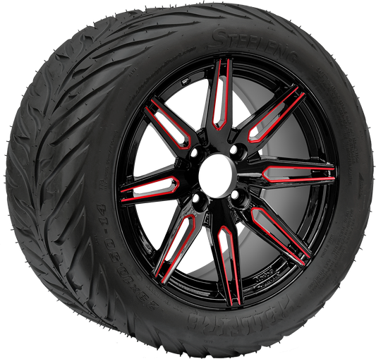 TR1406-WH1439 - 14 inch (BEAST) Lynx Red-Blk