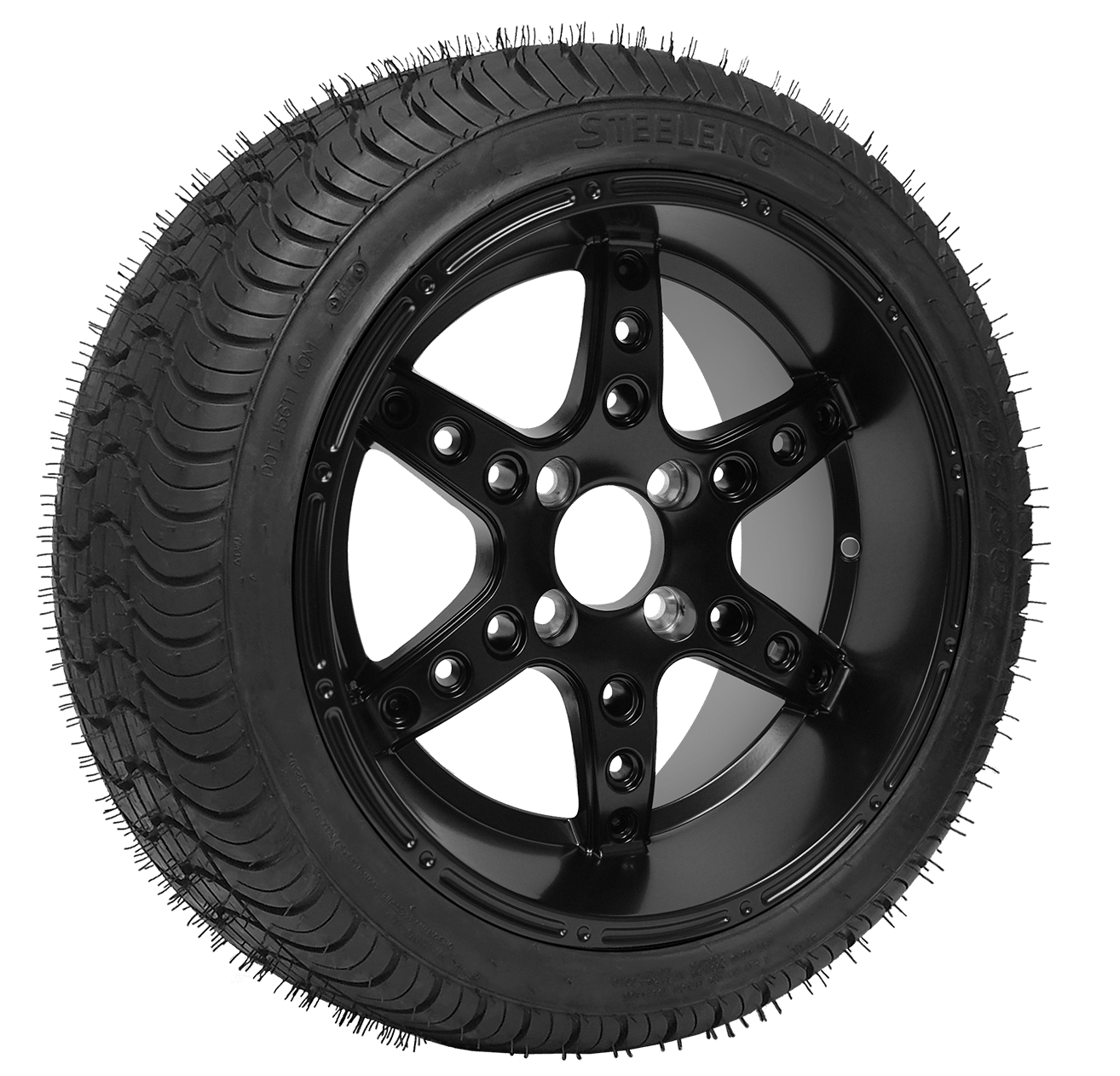 https://dealers.steelenggolfcart.com/wp-content/uploads/2023/12/TR1480-WH1412-SGC-14-Turbine-Matte-Black-Wheel-Aluminum-Alloy-STEELENG-205-30-14-QH-Low-Profile-Tire-DOT-approved.png