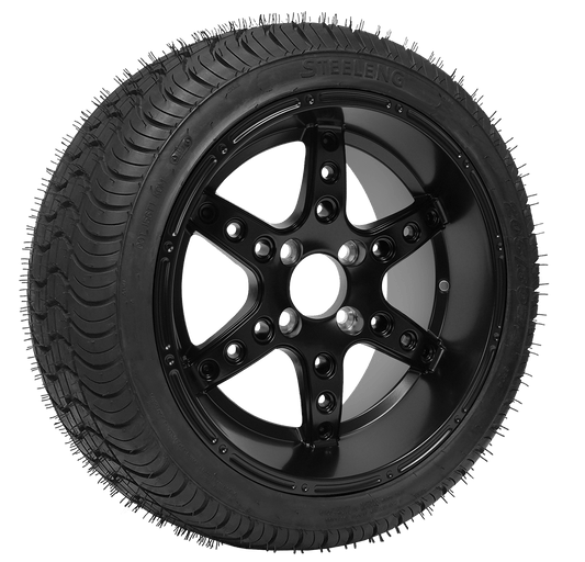 https://dealers.steelenggolfcart.com/wp-content/uploads/2023/12/TR1480-WH1412-SGC-14-Turbine-Matte-Black-Wheel-Aluminum-Alloy-STEELENG-205-30-14-QH-Low-Profile-Tire-DOT-approved.png