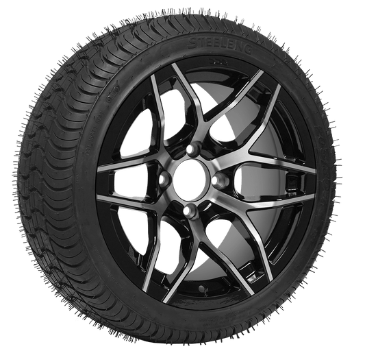 https://dealers.steelenggolfcart.com/wp-content/uploads/2023/12/TR1480-WH1426-SGC-14-Rally-Machined-Black-Wheel-Aluminum-Alloy-STEELENG-205-30-14-QH-Low-Profile-Tire-DOT-approved.png