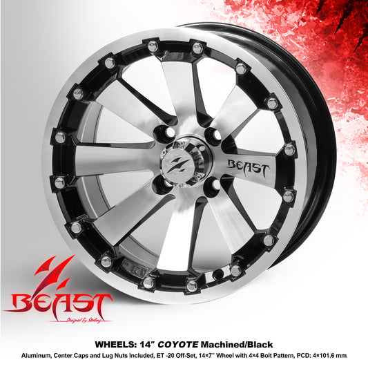 14" COYOTE-MACHINED/BLACK