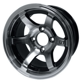 BNDL-TR1217-WH1211-LN0002-CC0002 – SGC 12" GT Gunmetal Wheel – Aluminum Alloy / STEELENG 23"x10.5"-12" Ironclad Hybrid AT Tire