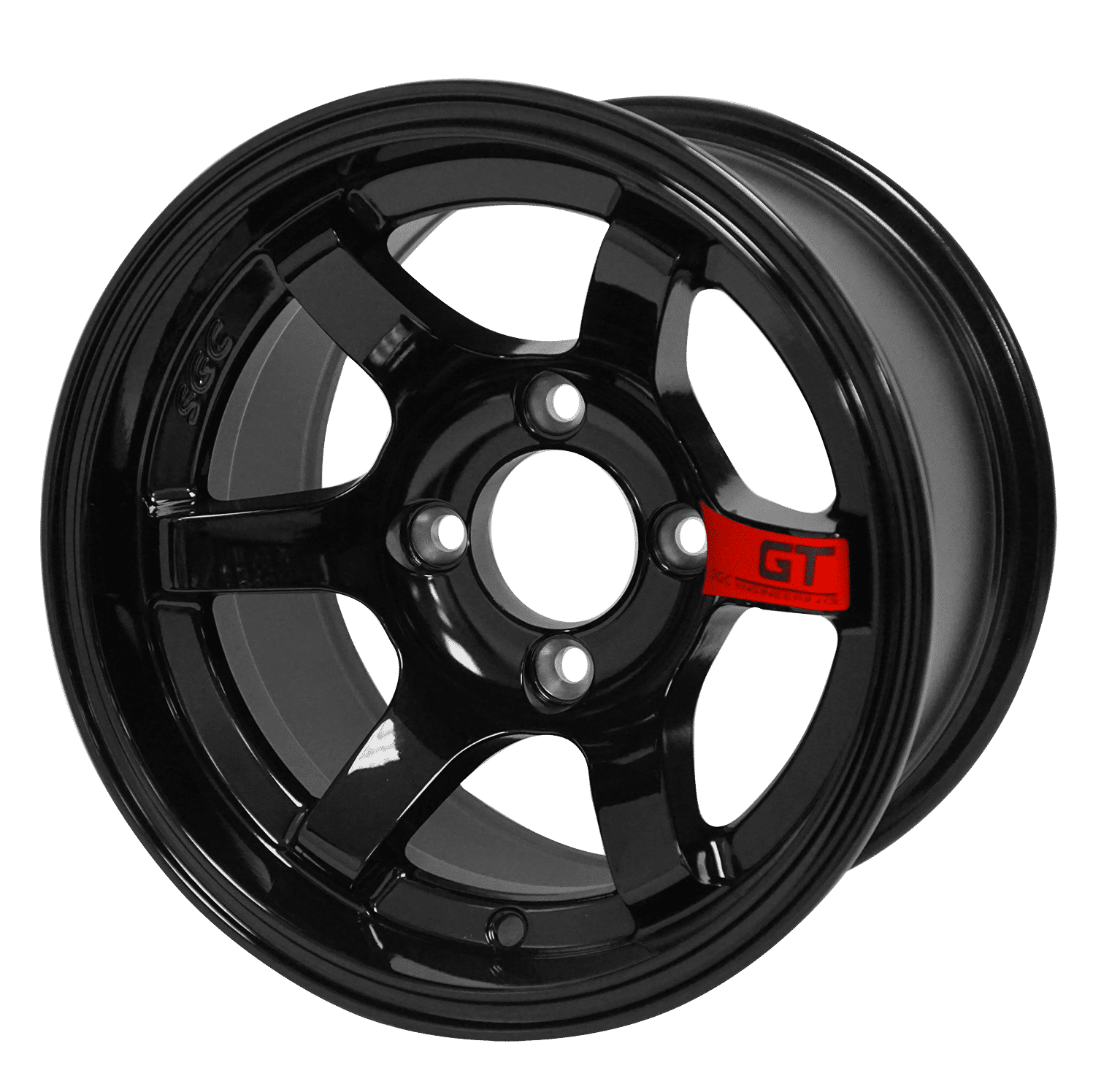 BNDL-TR1216-WH1210-LN0002-CC0005 – SGC 12″ GT Glossy Black Wheel – Aluminum Alloy / STEELENG 20″x10″-12″ Ironclad Hybrid AT Tire