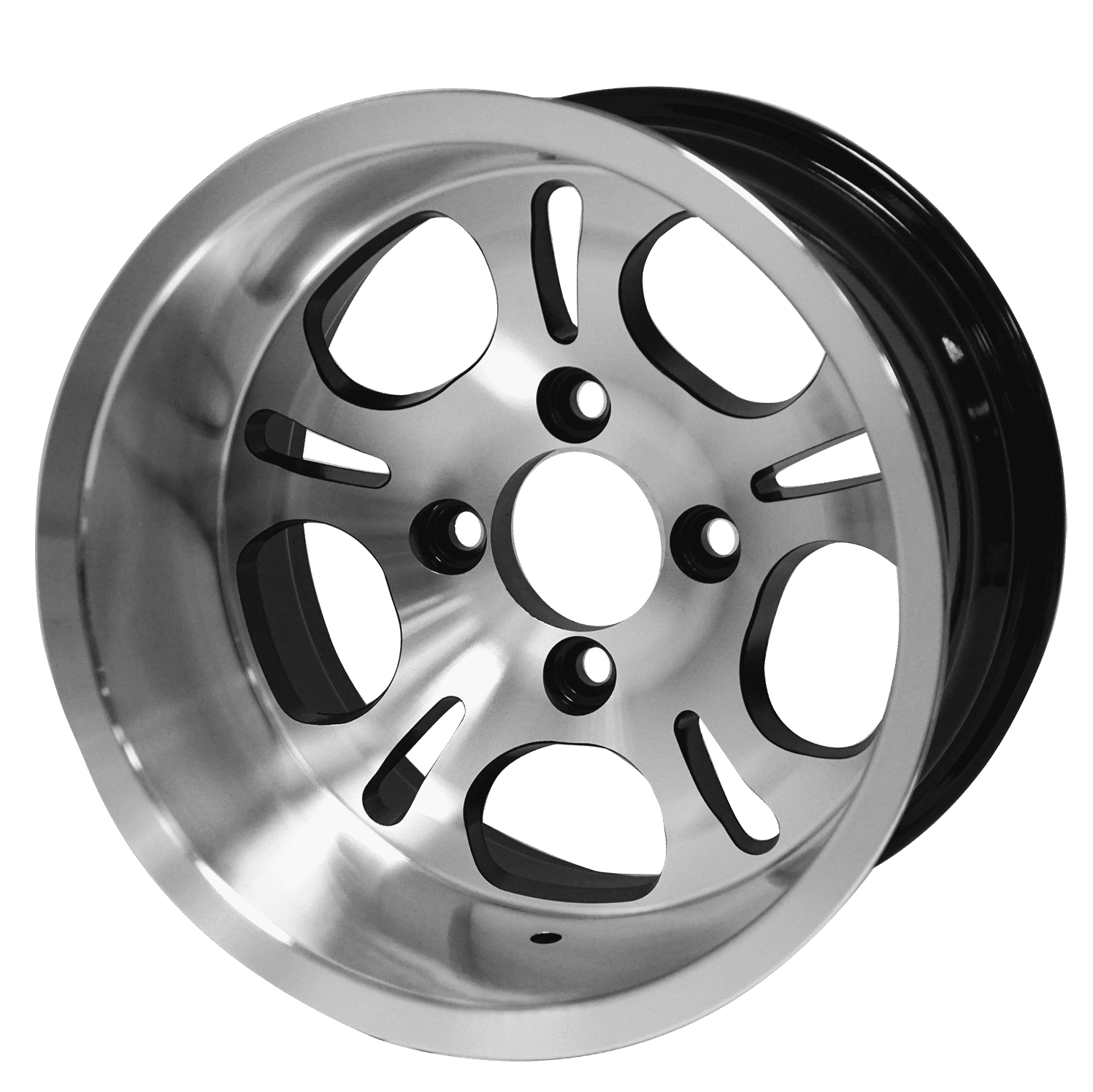 BNDL-TR1216-WH1213-LN0001-CC0001 – SGC 12″ Light Side Machined/Black Wheel – Aluminum Alloy / STEELENG 20″x10″-12″ Ironclad Hybrid AT Tire