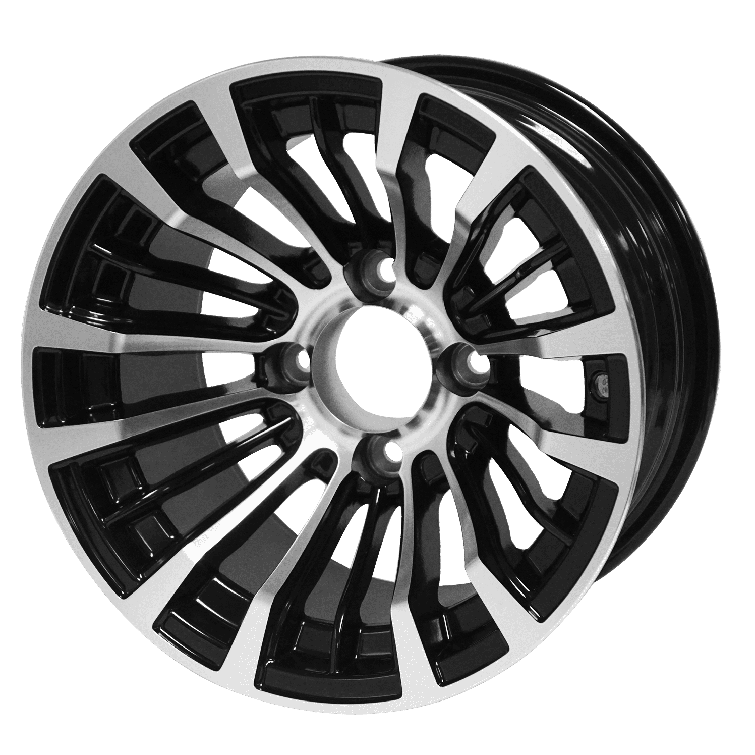 BNDL-TR1217-WH1216-LN0001-CC0001 – SGC 12″ Matador Machined/Black Wheel – Aluminum Alloy / STEELENG 23″x10.5″-12″ Ironclad Hybrid AT Tire