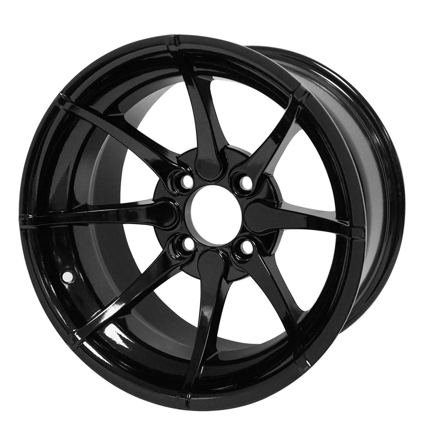 BNDL-TR1407-WH1401-LN0005-CC0002 – SGC 14" Hydra Glossy Black Wheel – Aluminum Alloy / STEELENG 23"x10.5"-14" Thunder Bolt Hybrid Tire