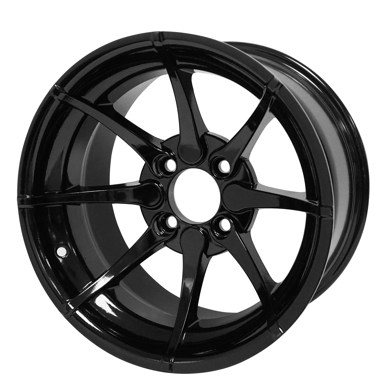 BNDL-TR1407-WH1401-LN0005-CC0002 – SGC 14" Hydra Glossy Black Wheel – Aluminum Alloy / STEELENG 23"x10.5"-14" Thunder Bolt Hybrid Tire