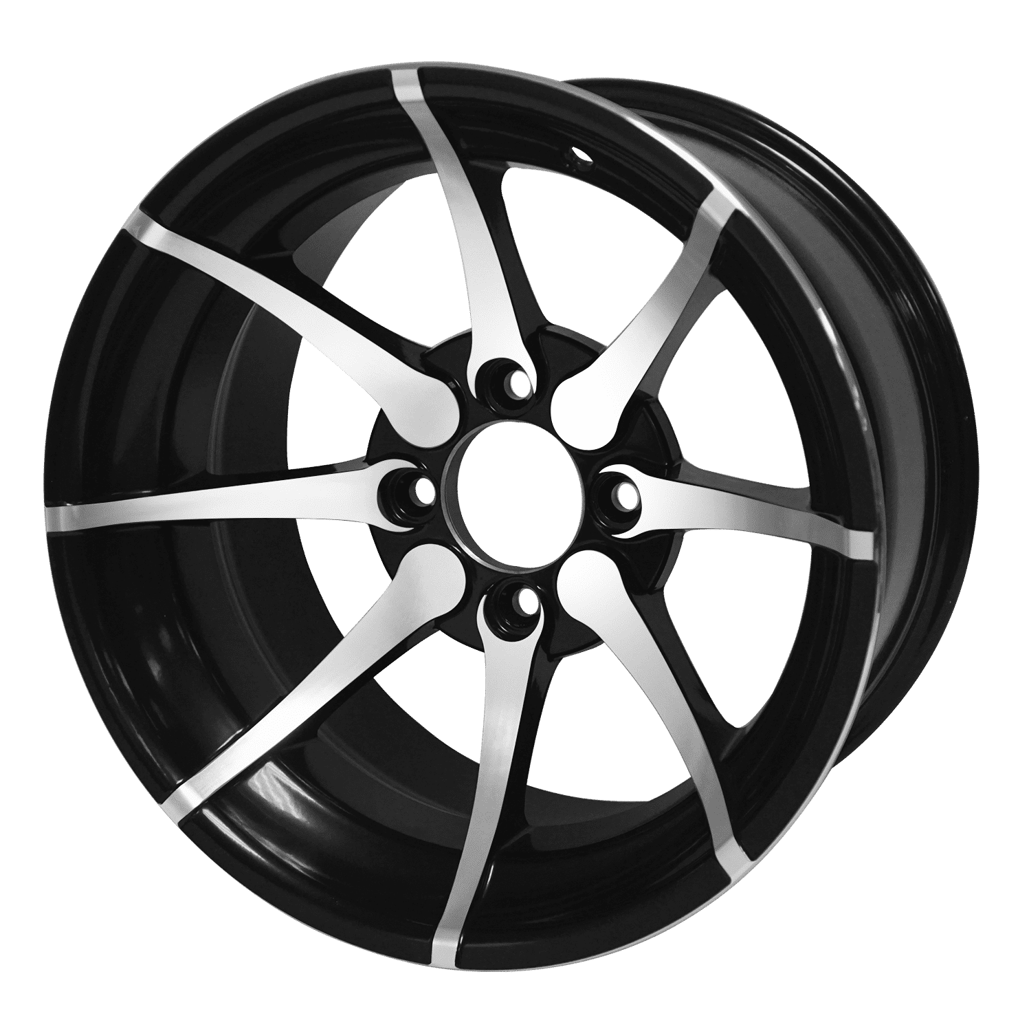BNDL-TR1407-WH1402-LN0001-CC0001 – SGC 14″ Kraken Machined/Black Wheel – Aluminum Alloy / STEELENG 23″x10.5″-14″ Thunder Bolt Hybrid Tire