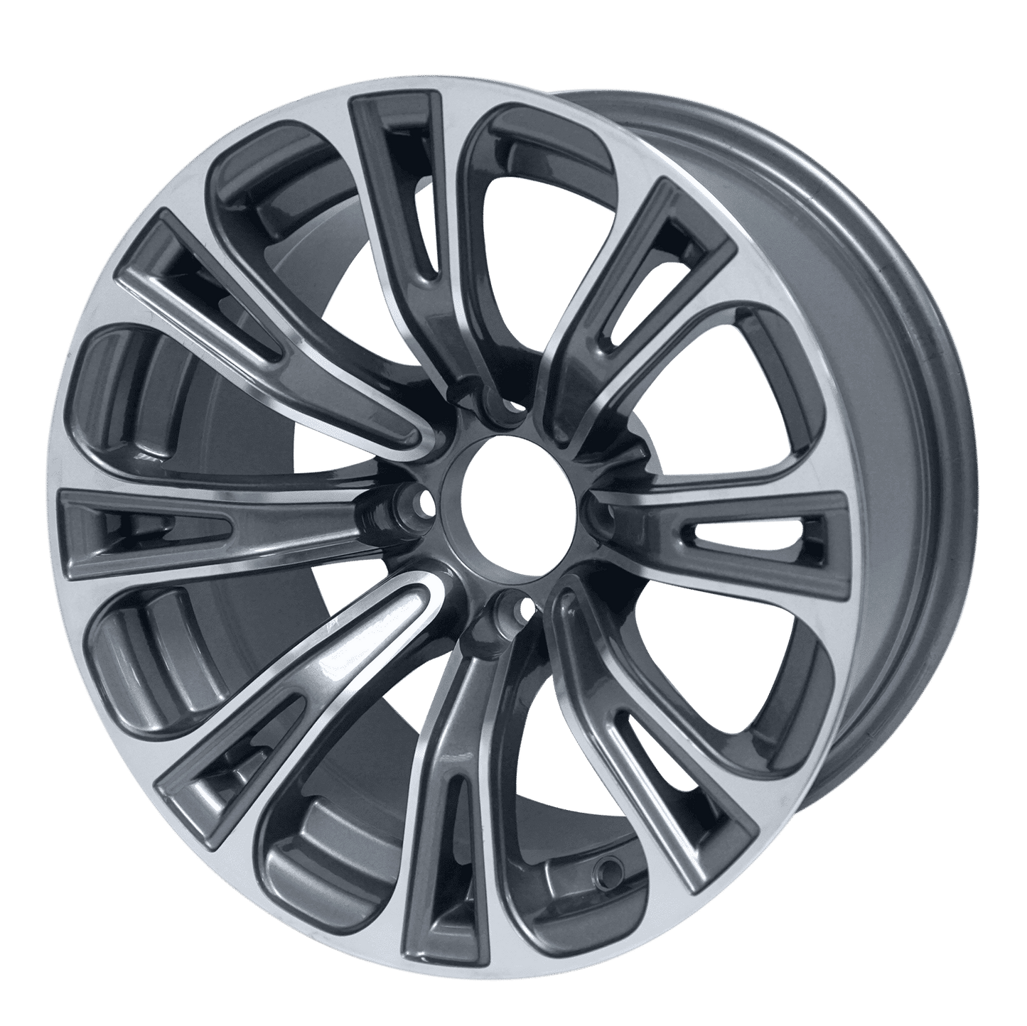 BNDL-TR1407-WH1417-LN0004-CC0001 – SGC 14" Vector Gunmetal Wheel – Aluminum Alloy / STEELENG 23"x10.5"-14" Thunder Bolt Hybrid Tire