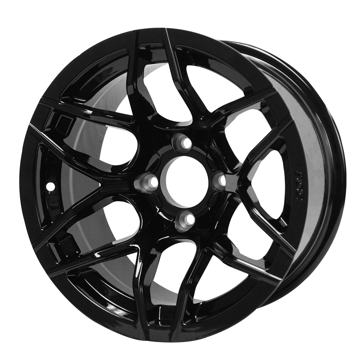 BNDL-TR1407-WH1427-LN0002-CC0002 – SGC 14" Rally Glossy Black Wheel – Aluminum Alloy / STEELENG 23"x10.5"-14" Thunder Bolt Hybrid Tire