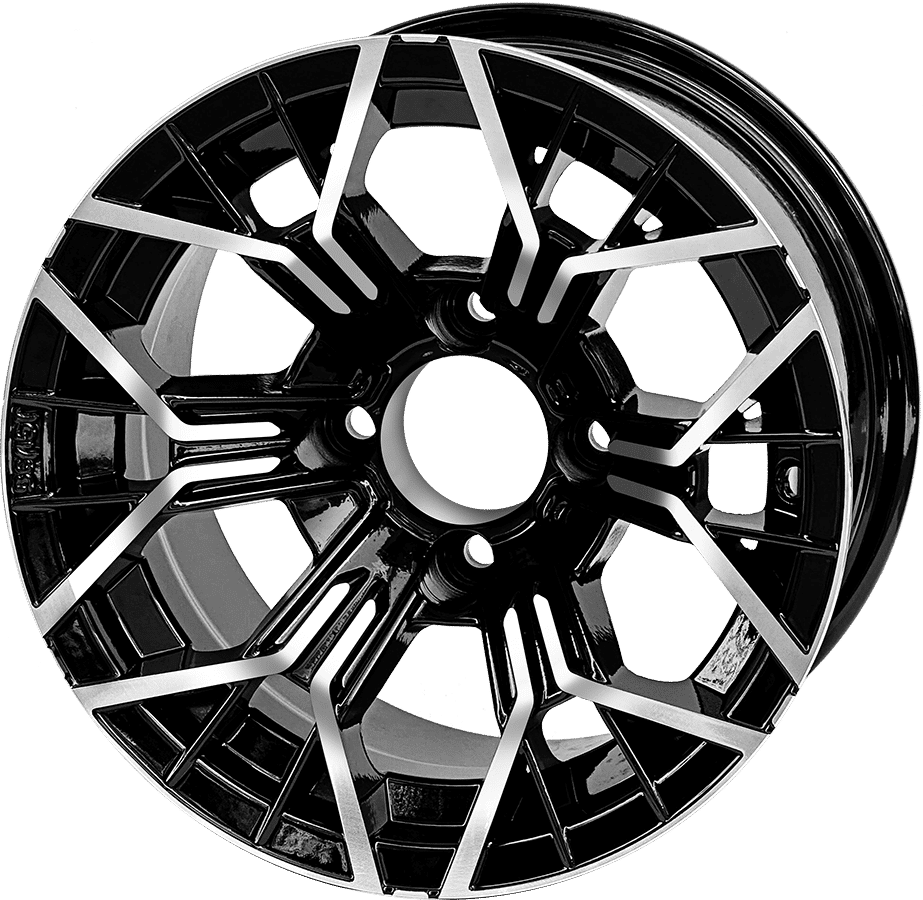 BNDL-TR1217-WH1267-LN0001-CC0025 – SGC 12″ Mantis Machined/Black Wheel – Aluminum Alloy / STEELENG 23″x10.5″-12″ Ironclad Hybrid AT Tire
