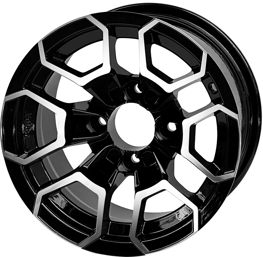 BNDL-TR1217-WH1271-LN0001-CC0025 – SGC 12″ Talon Machined/Black Wheel – Aluminum Alloy / STEELENG 23″x10.5″-12″ Ironclad Hybrid AT Tire