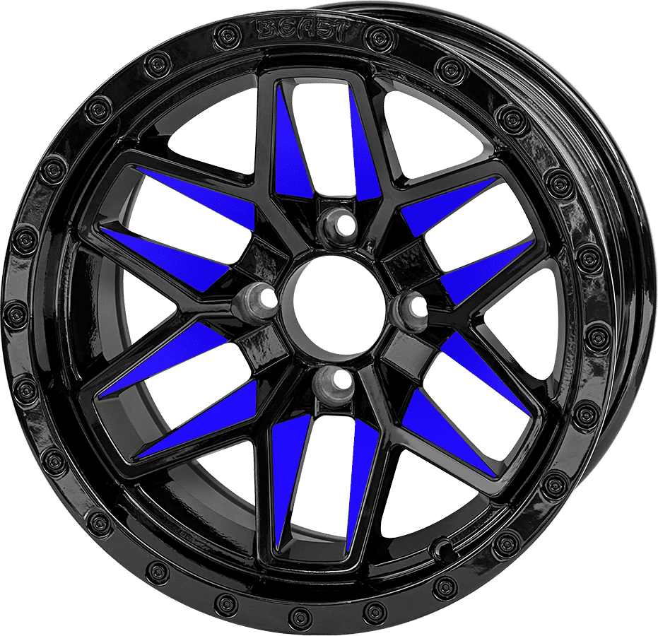 BNDL-TR1408-WH1432-LN0002-CC0022 – SGC 14″ Blue Widow Wheel – Aluminum Alloy / STEELENG 23”x10.5”-14” Ironclad Hybrid AT Tire